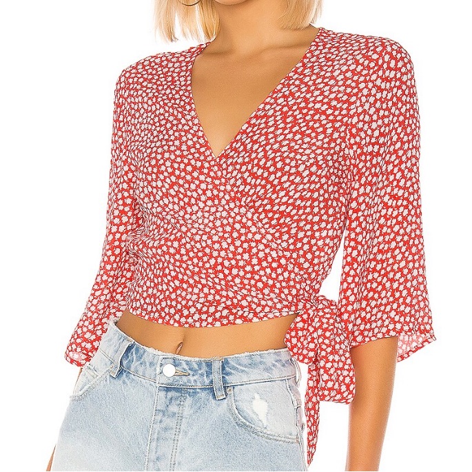 Tiny Bloom Wrap Top